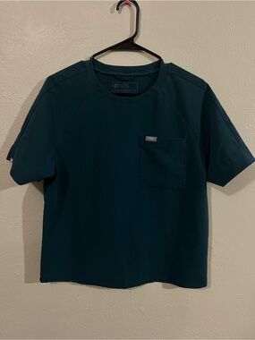 FIGS Teal Crew Neck Scrub Top Size XS PO 3042
